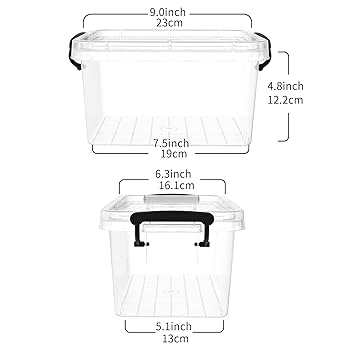 Amazon.com - Cetomo 3.2Qt*12 Plastic Storage Bins, Storage
